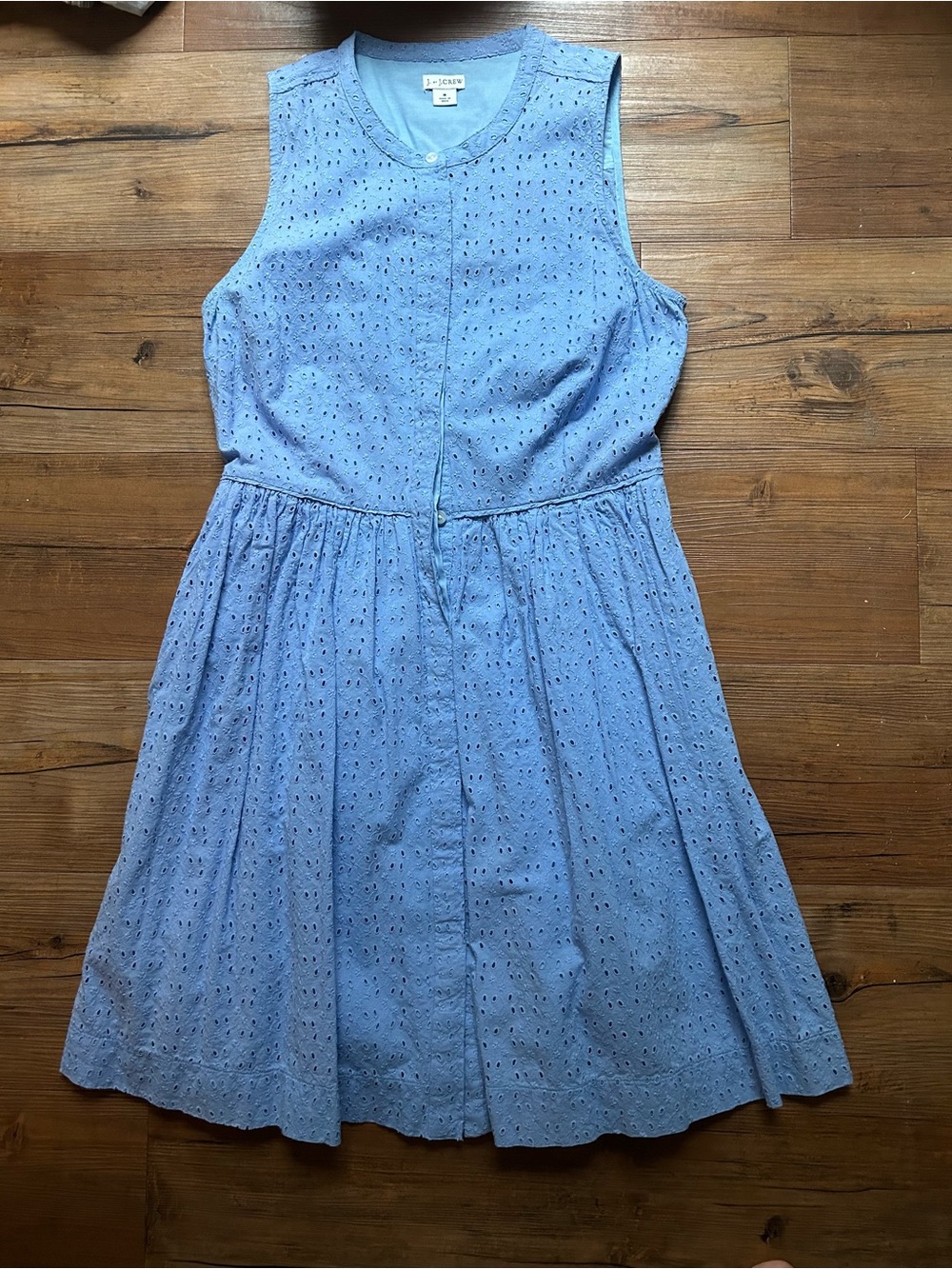 J. Crew Periwinkle Eyelet Sleeveless Dress